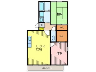 フォンテーヌⅡB棟の物件間取画像